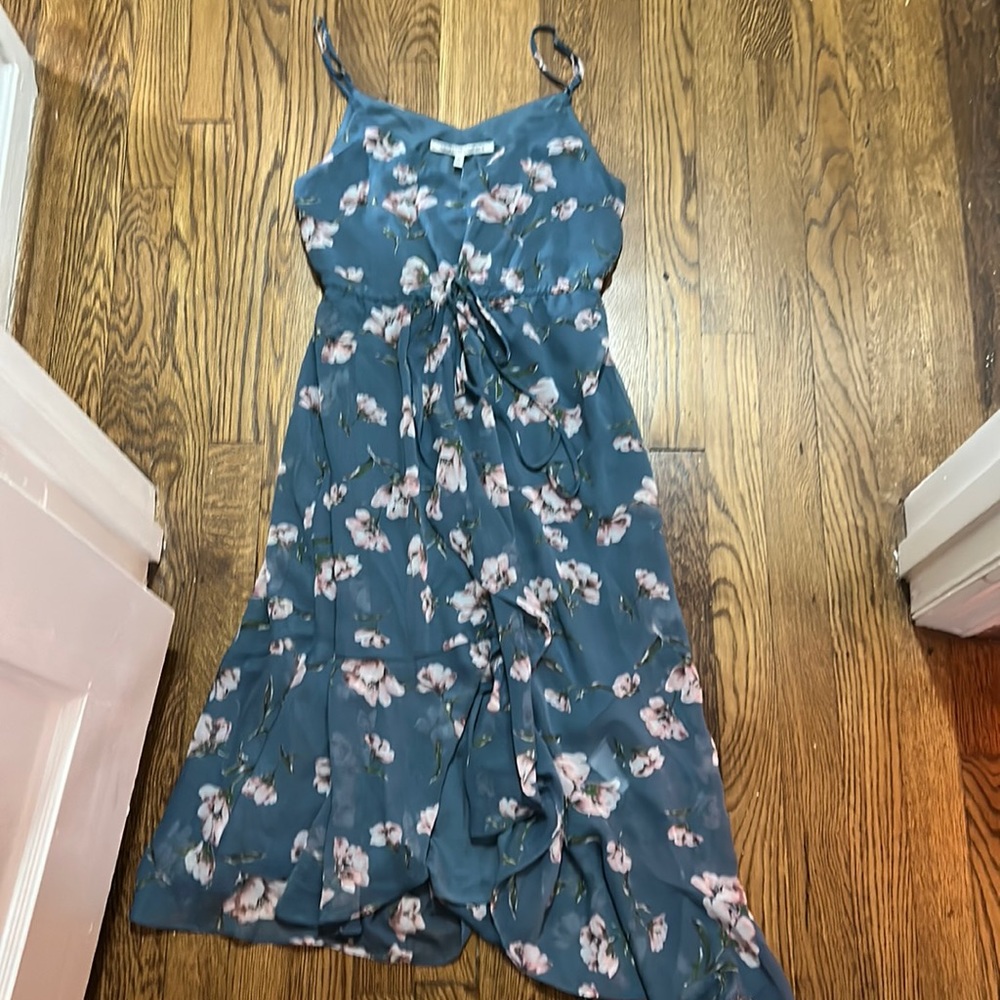 Collective Concepts asymmetrical floral dress with adjustable straps